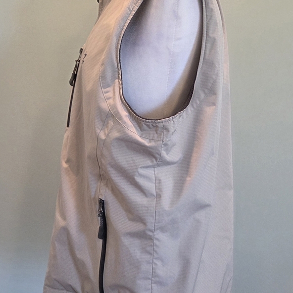 IZOD Performance Reversible Vest Mens Size XL Tan/Beige Full Zip Sleeveless - Picture 4 of 16
